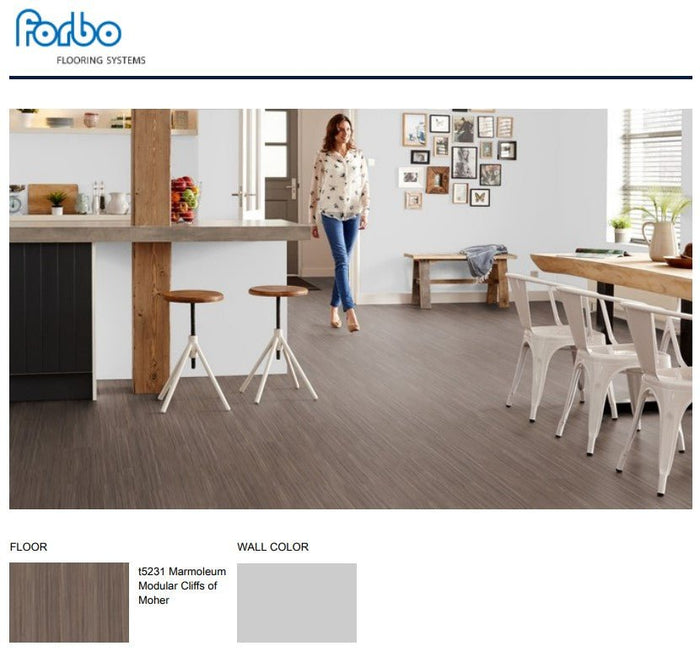 Forbo Marmoleum Modular Natural Linoleum 10" x 40" Tile Flooring