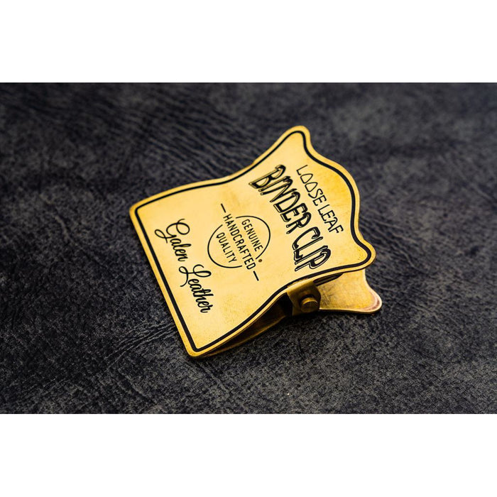 Galen Leather Brass Binder Clip | Atlas Stationers.