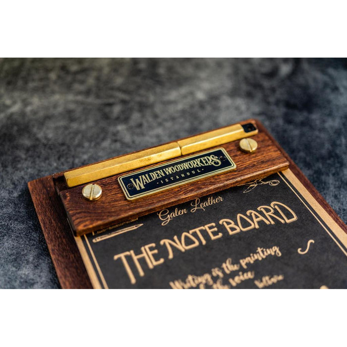 Galen Leather Note Board - Mahogany | Atlas Stationers.