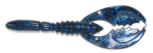 Gambler Flappy Daddy 4 1/4 inch Creature Bait 8 pack - Black Blue Glitter