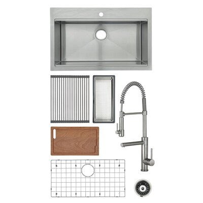 GIAGNI PALLAZIO 33” All-in-One Kitchen Workstation Sink---40% off