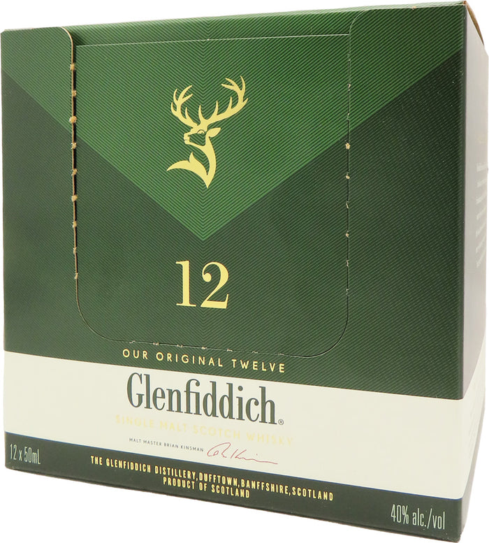 Glenfiddich 12 Year Old Single Malt Whisky 50ml 12pk