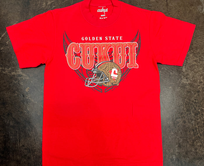 Golden State Faithful Garment Dyed Oversized Tee - Red