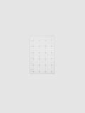 Grid Top Tab Dividers | Ultra-Thin, Pocket 6-Ring Punch, three small frosted white dividers stacked flat with six ring holes down the left and three staggered top tabs