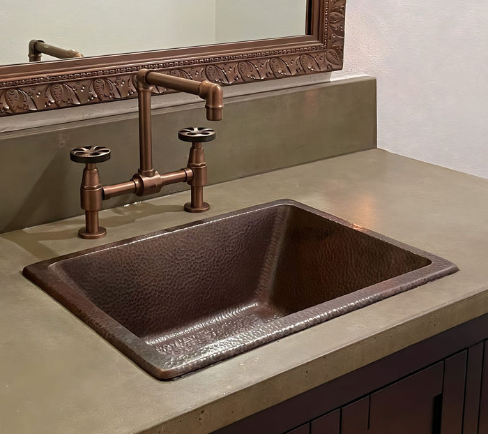 Hawking Dual Flex Bathroom Sink in Aged Copper