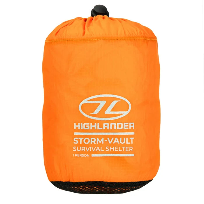 Highlander 1 Person Storm Vault Survival Shelter - Orange
