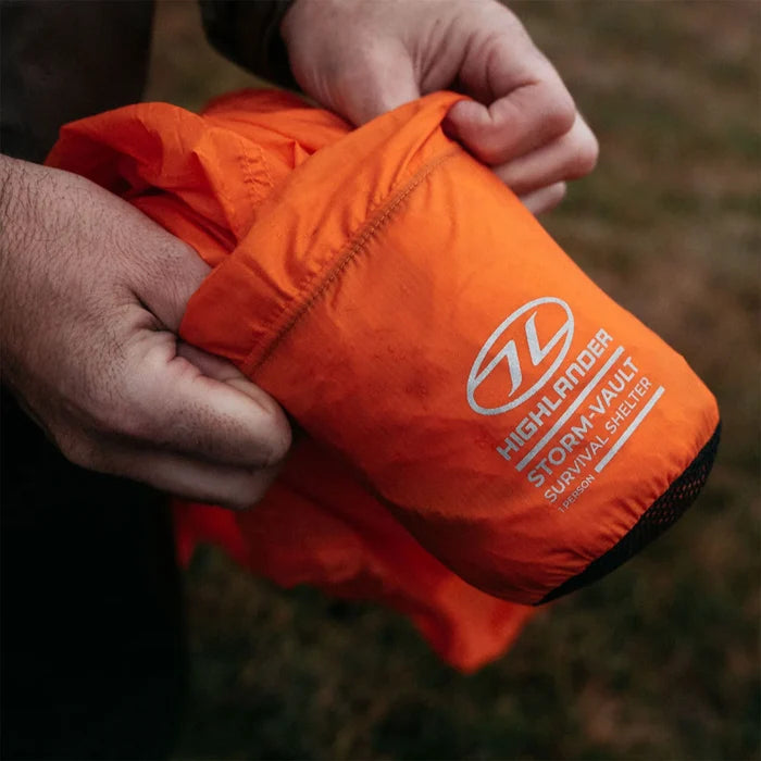 Highlander 1 Person Storm Vault Survival Shelter - Orange