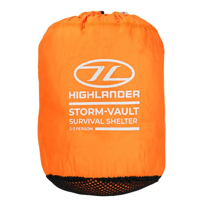 Highlander 2-3 Person Storm Vault Survival Shelter - Orange