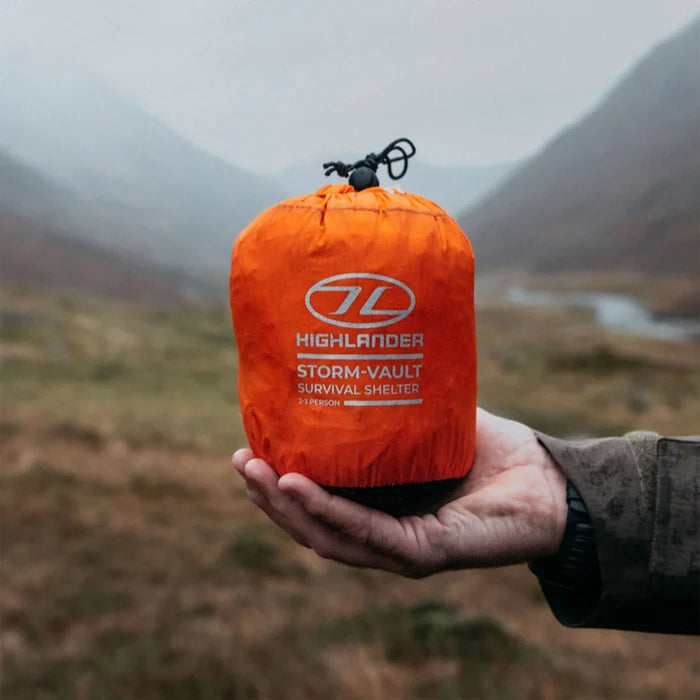 Highlander 2-3 Person Storm Vault Survival Shelter - Orange