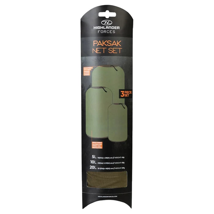 Highlander Forces PakSak Packing Net Set - Ranger Green