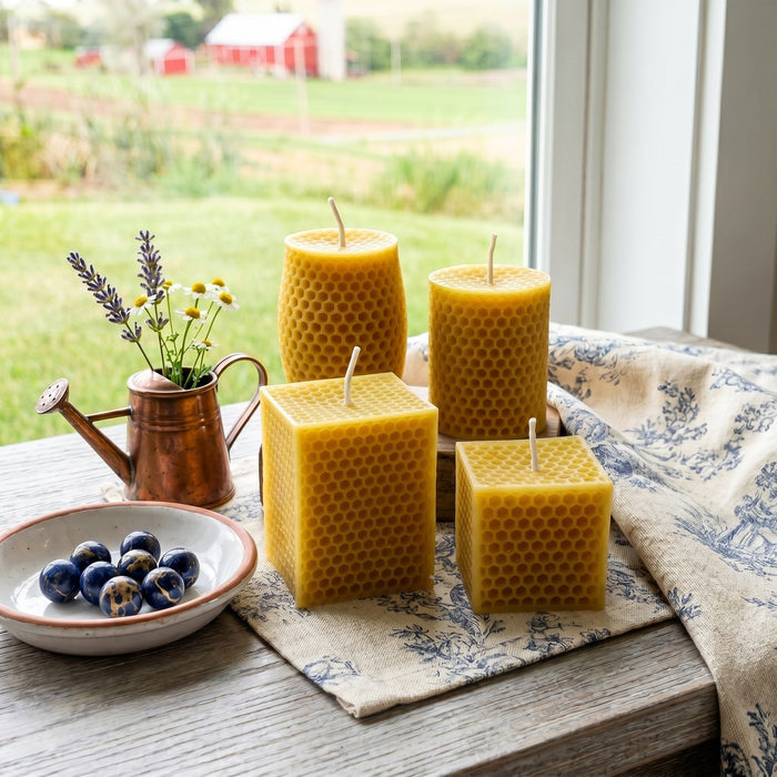 Honeycomb Beeswax Candle Set