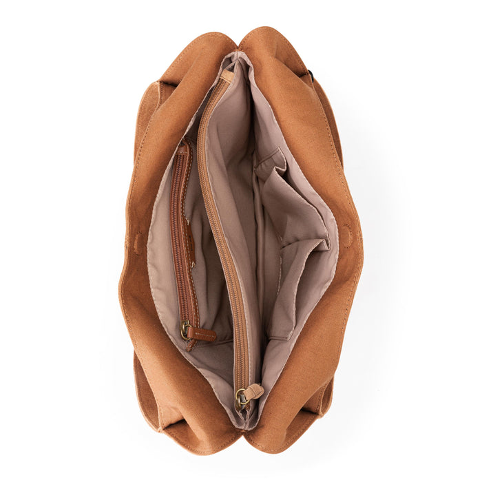 The Sak Huntley Hobo - Leather - Tan Suede Whimsy Floral Embroidery