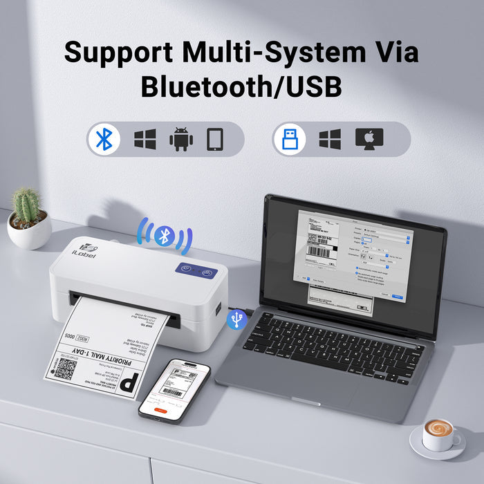 iLabel 4x6 Thermal Shipping Label Printer Bluetooth Wireless