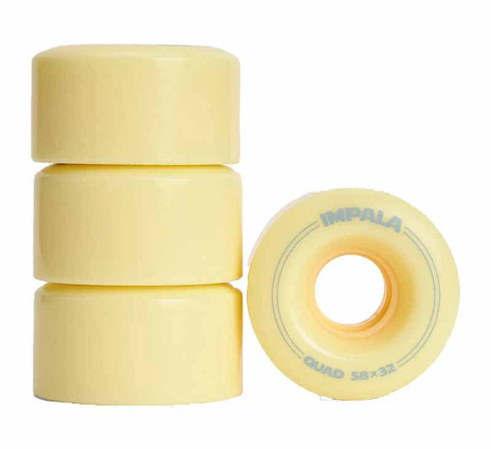 Impala 4 Pack Pastel Yellow Quad Wheels - Inlinex