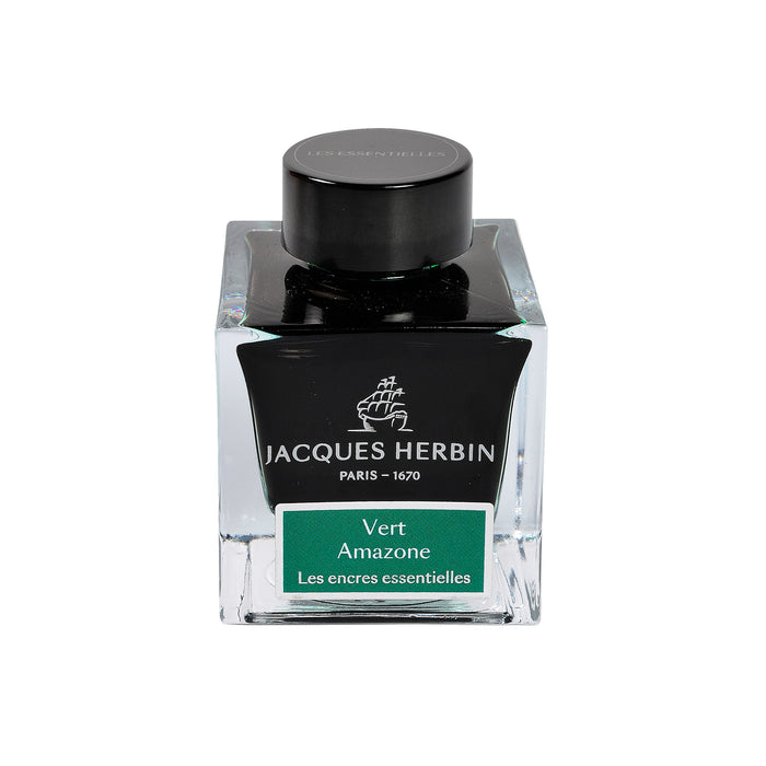 Jacques Herbin Essential - Vert Amazone - 50ml Bottled Ink | Atlas Stationers.