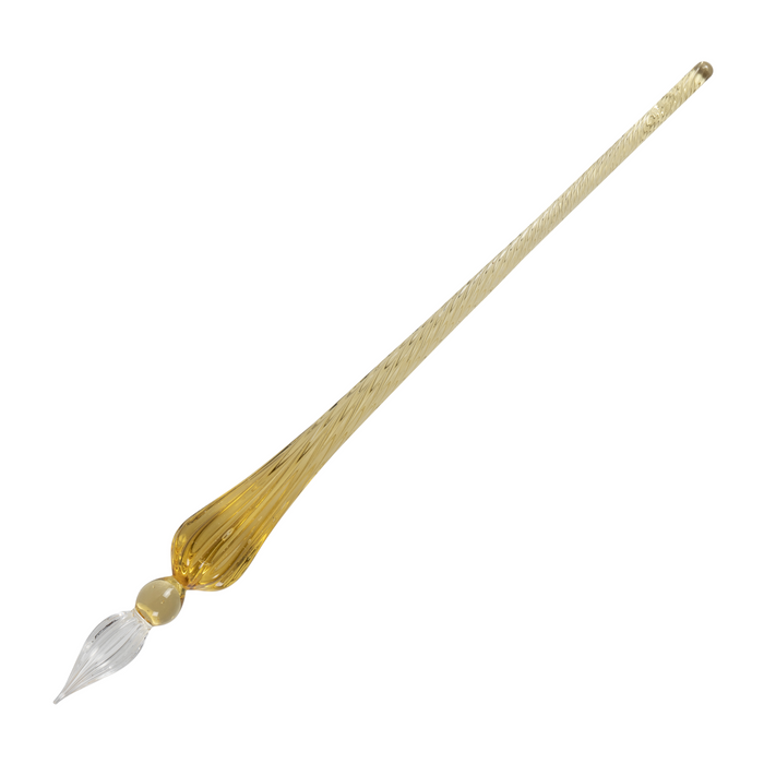 Herbin Round Glass Dip Pen - Yellow | Atlas Stationers.