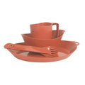 Lifeventure Ellipse 4 Piece Camping Tableware Set - Rust