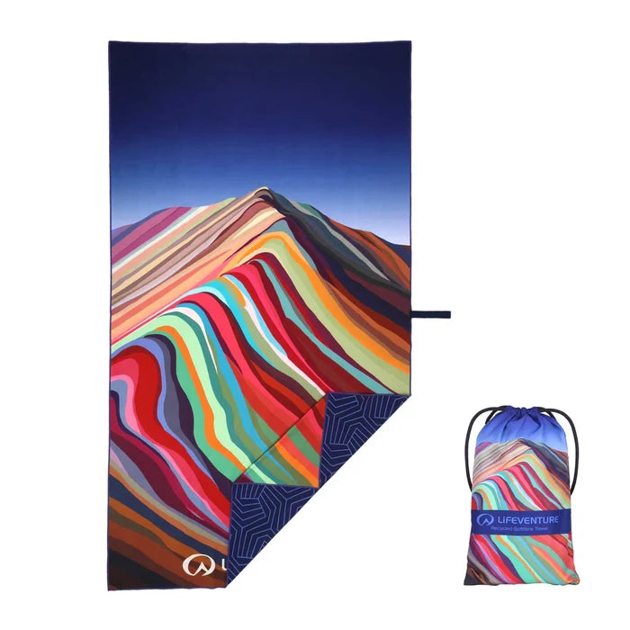Lifeventure SoftFibre Giant Recycled Towel - Rainbow Mountain