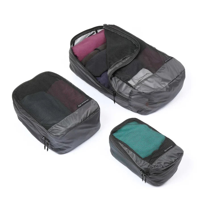 Lifeventure Ultralight Packing Cubes - Charcoal