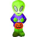 Lighted Halloween Inflatable Alien 4 ft.