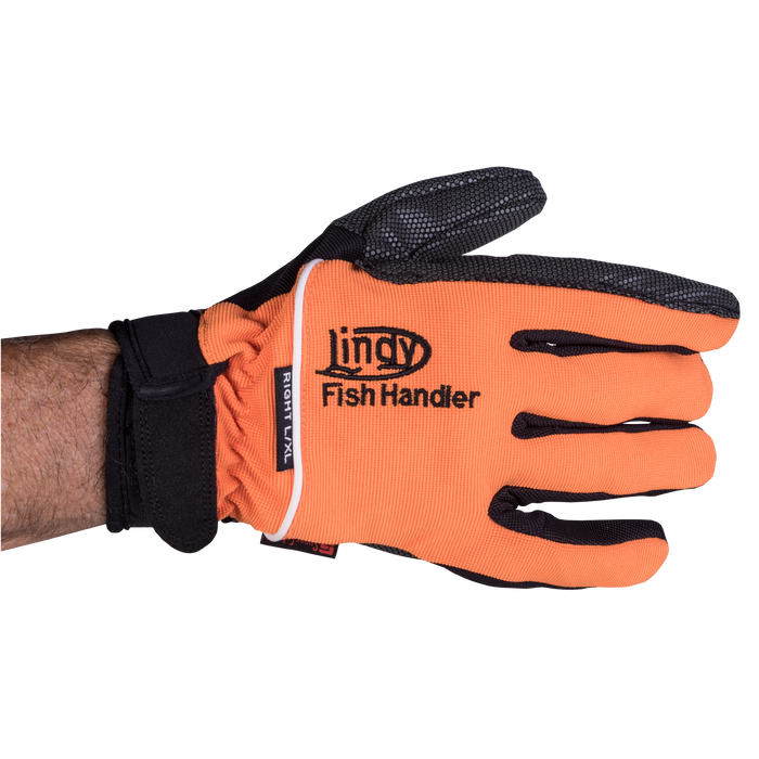 Lindy Fish Handling Single Glove Orange - Right Hand
