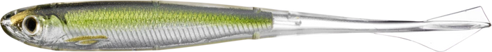 LIVETARGET Ghost Tail Minnow Jerkbait/Dropshot Bait Silver/Green