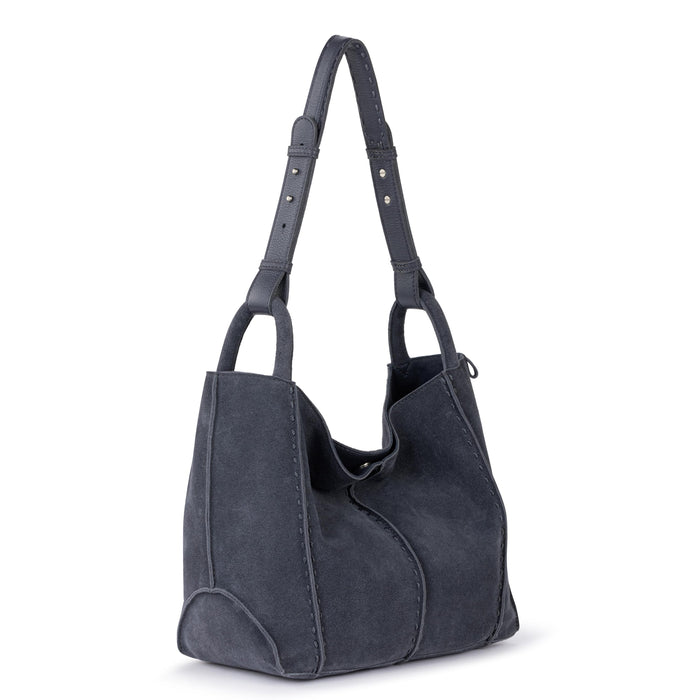The Sak Los Feliz Medium Tote - Leather - Storm Grey Suede