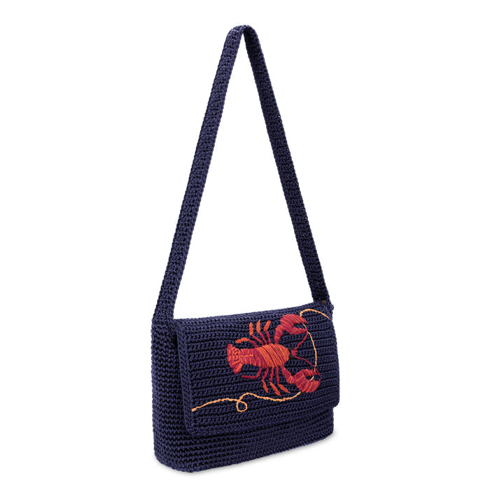 The Sak Marlow Flap Shoulder Bag - Hand Crochet - Lobster