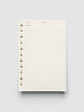 Cream paper tear away Message Pad with ribbon binding.