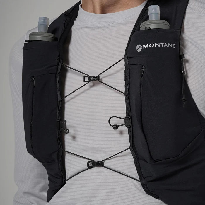 Montane Gecko VP12+ Updated Running Vest Hydration System - Black