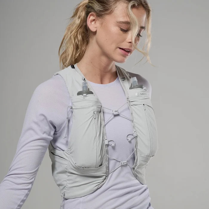 Montane Gecko VP12+ Updated Running Vest Hydration System - Platinum