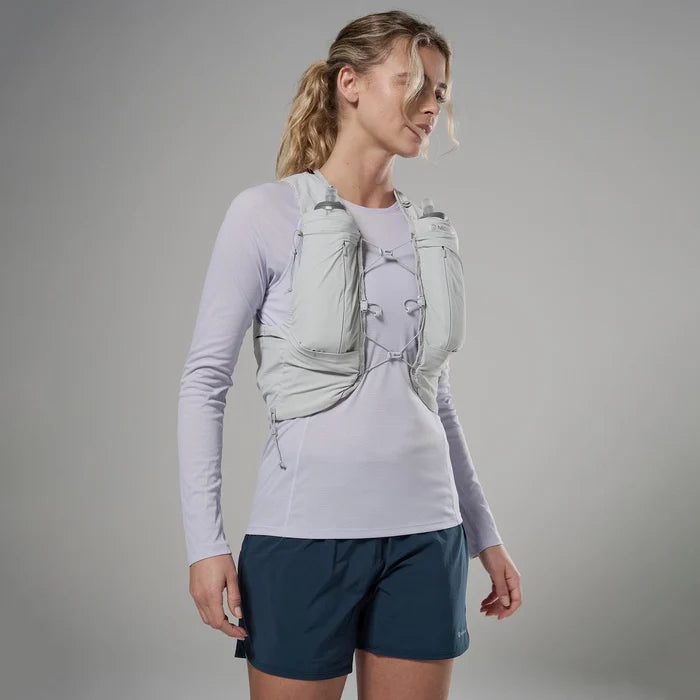 Montane Gecko VP12+ Updated Running Vest Hydration System - Platinum