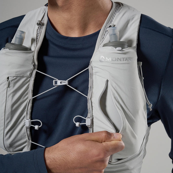 Montane Gecko VP12+ Updated Running Vest Hydration System - Platinum