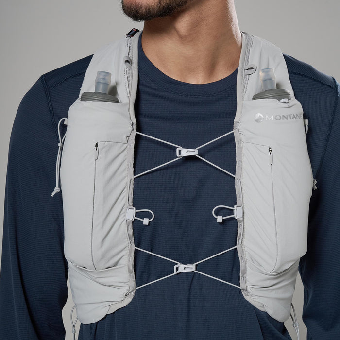 Montane Gecko VP12+ Updated Running Vest Hydration System - Platinum