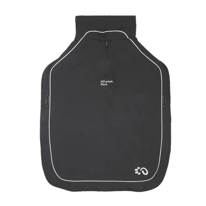 Mountain Paws Fleece Lined Waterproof Dog Coat - Black