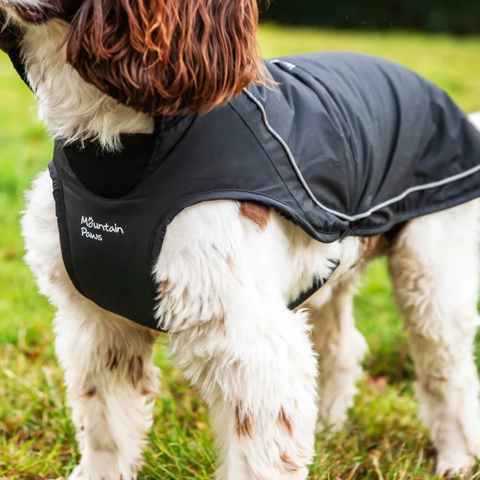 Mountain Paws Fleece Lined Waterproof Dog Coat - Black
