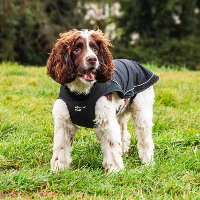 Mountain Paws Fleece Lined Waterproof Dog Coat - Black