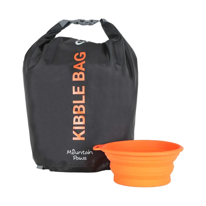 Mountain Paws Kibble Bag and Bowl