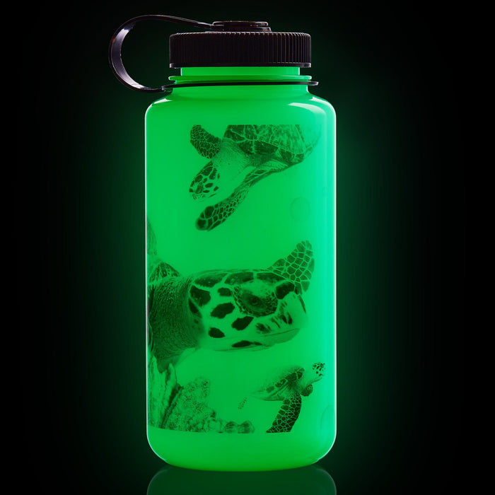 Nalgene Wide Mouth 1L Tritan Sustain - GLO WYLD Black Turtle