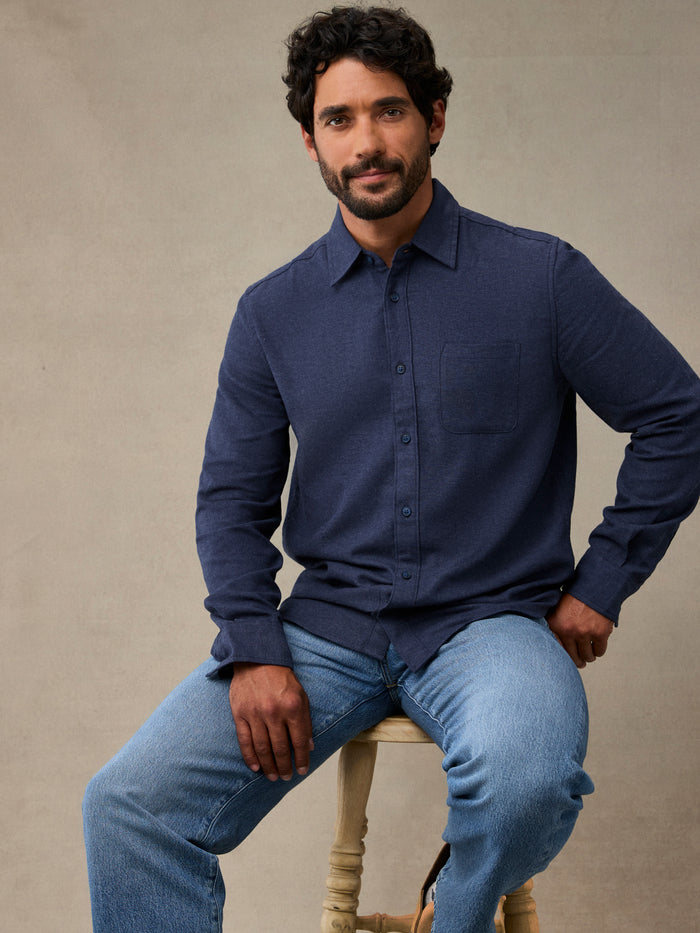 Navy Lightweight Flannel