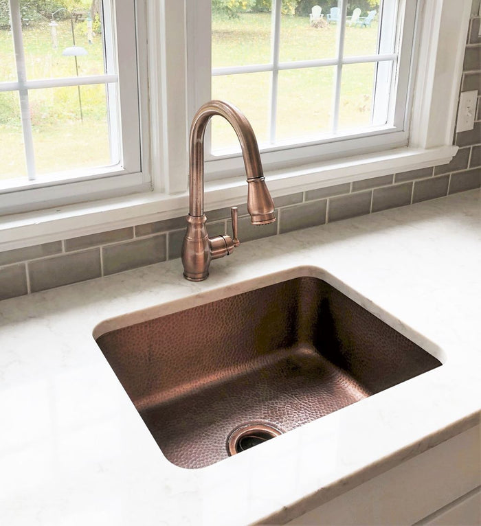 Orwell Copper Single Bowl Undermount Kitchen Sink
