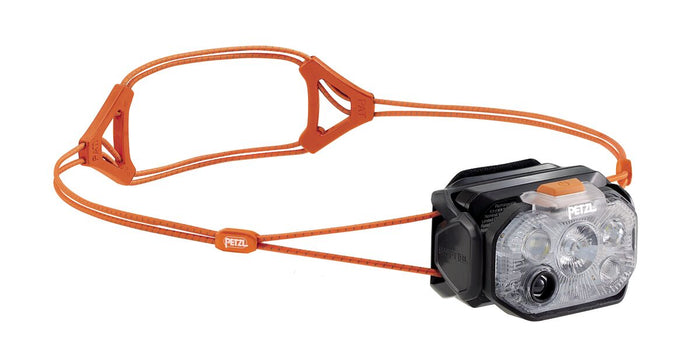 Petzl Swift RL 1200 Lumens Lightweight LED Headtorch - Black/Orange
