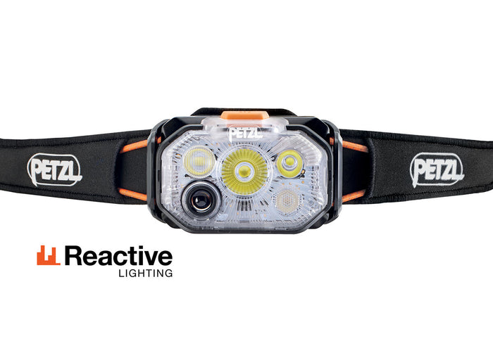 Petzl Swift RL 1200 Lumens Lightweight LED Headtorch - Black/Orange