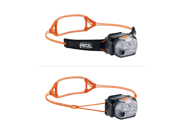 Petzl Swift RL 1200 Lumens Lightweight LED Headtorch - Black/Orange