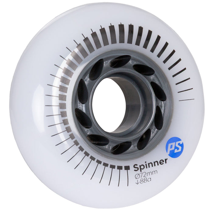 Powerslide Spinner 72mm/88A White Wheels (Pack of 4)