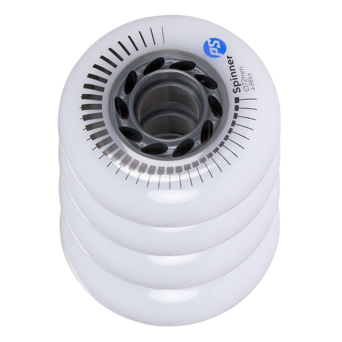 Powerslide Spinner 72mm/88A White Wheels (Pack of 4)