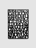 The Precision Notebook | A5 closed, showing the cover cut all the way through in the Precision letter pattern over a light layer beneath