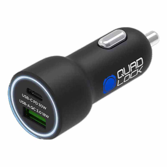 Quad Lock Dual USB 12V Car Charger - Inlinex