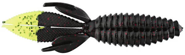 Reaction Innovations Sweet Beaver Soft Plastic Creature Bait 8 pack - Black Neon