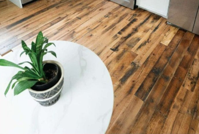 Reclaimed Engineered Industrial Oak Flooring-Distressed